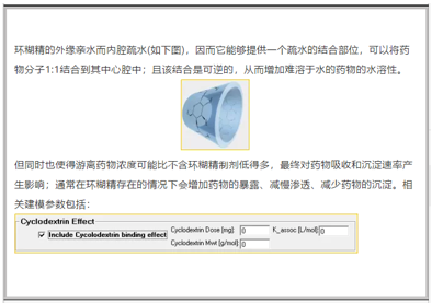 問題解答 | GastroPlus的環(huán)糊精效應(yīng)設(shè)置中，各個(gè)參數(shù)的含義是什么？